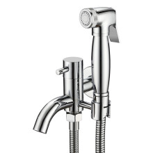 Handheld Bidet Toilet Sprayer Solid Brass Hot And Cold Water Wall Mount Set For Hygiene And Pet Bathing
