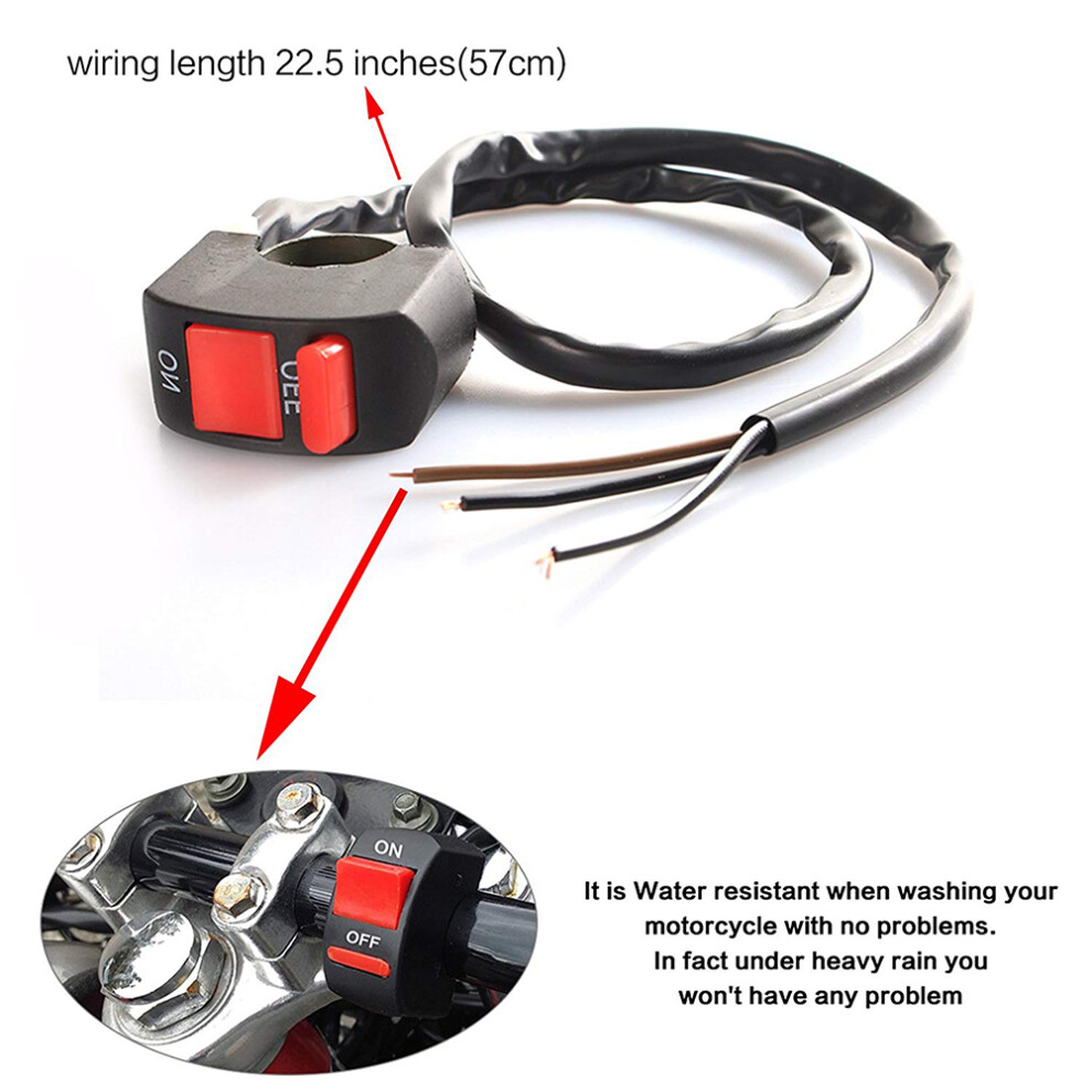 Motorcycle Dc 12V Handlebar On Off Switch Fog Led Head Lamp Easy Install Light 8391363529867
