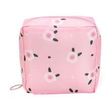 Multipurpose Women's Wallet for Period Supplies-Pink flowers