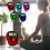 Random Color LED Handheld Tally Counter Digital Finger Ring 3.8cm 8