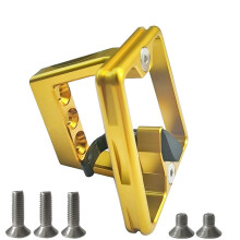 Folding Bike Front Carriers Adapter Aluminum Alloy Mount Base For Front Cargo Rack Nose Base Folding Bag Carriers Gold