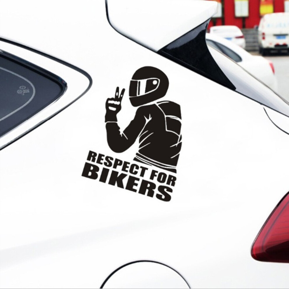 Reflective Cyclist Respect Decal - High-Visibility Car Decoration Sticker 7901363531756