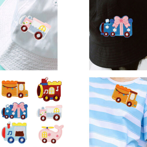 Patchs de couture de voiture de dessin animé, 6 pièces, patchs 1