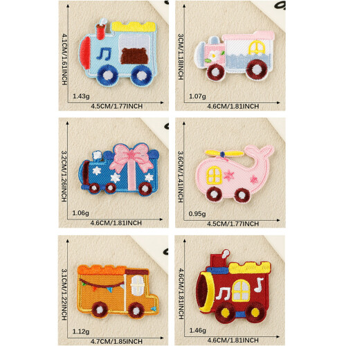 Patchs de couture de voiture de dessin animé, 6 pièces, patchs 2