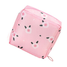 Tragbare Damenhygiene-Pad-Organizer-Beutel für-Rosa Blumen