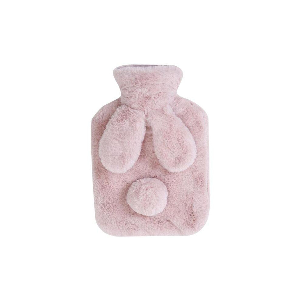 Warm Water Bag Plush Water Filling Hot Water Bottle With Plush Animal Design For Cold Weather 500Ml 1000Ml Pink