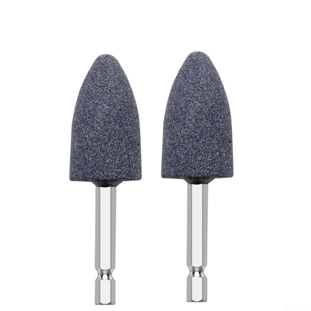 Hexagonal Shank Grinding Wheel Heads 2Piece Brown Corundum Conical For Metal Wood Glass Ceramic Jade Carbide Polishing 9067246016753