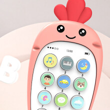 Rübenförmiges rosa Baby-Telefonspielzeug aus ABS-Silikon