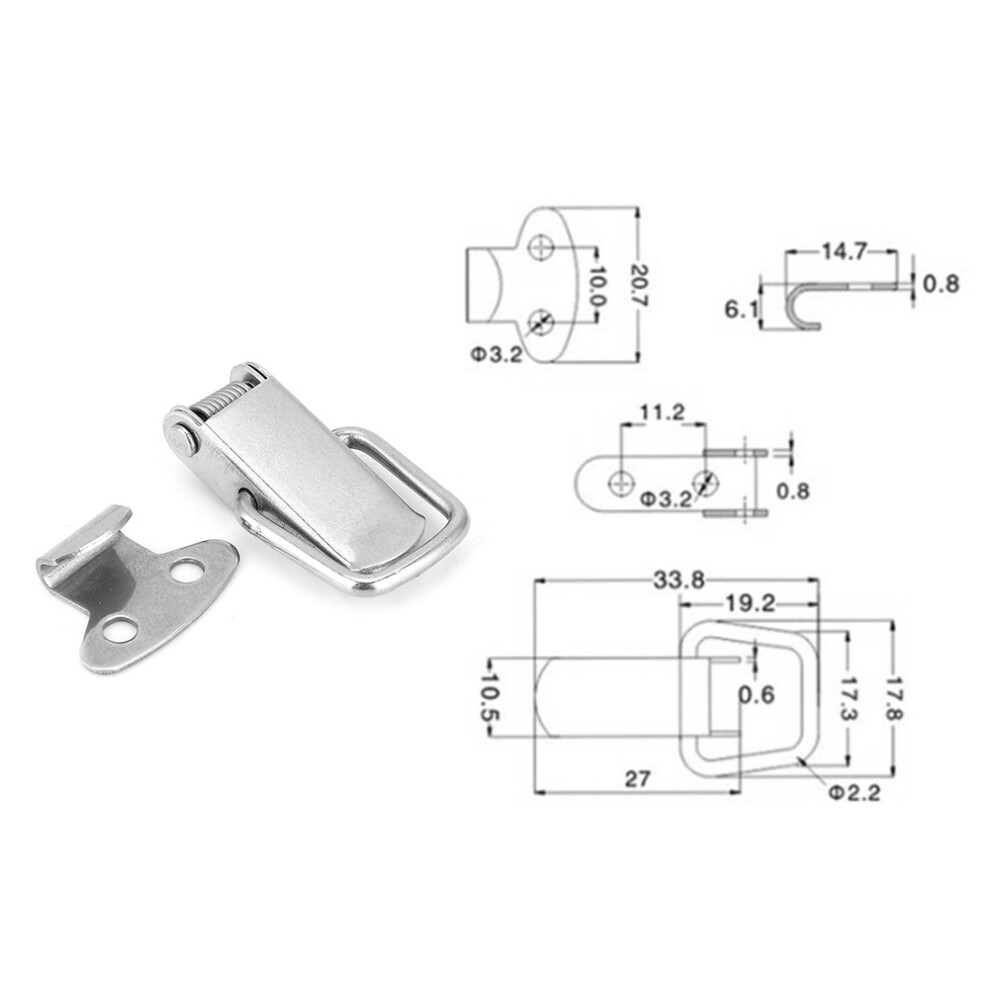 Stainless Steel 10Pcs Fastener Toggle Latch For Kitchen & Furniture Use 4391363535718