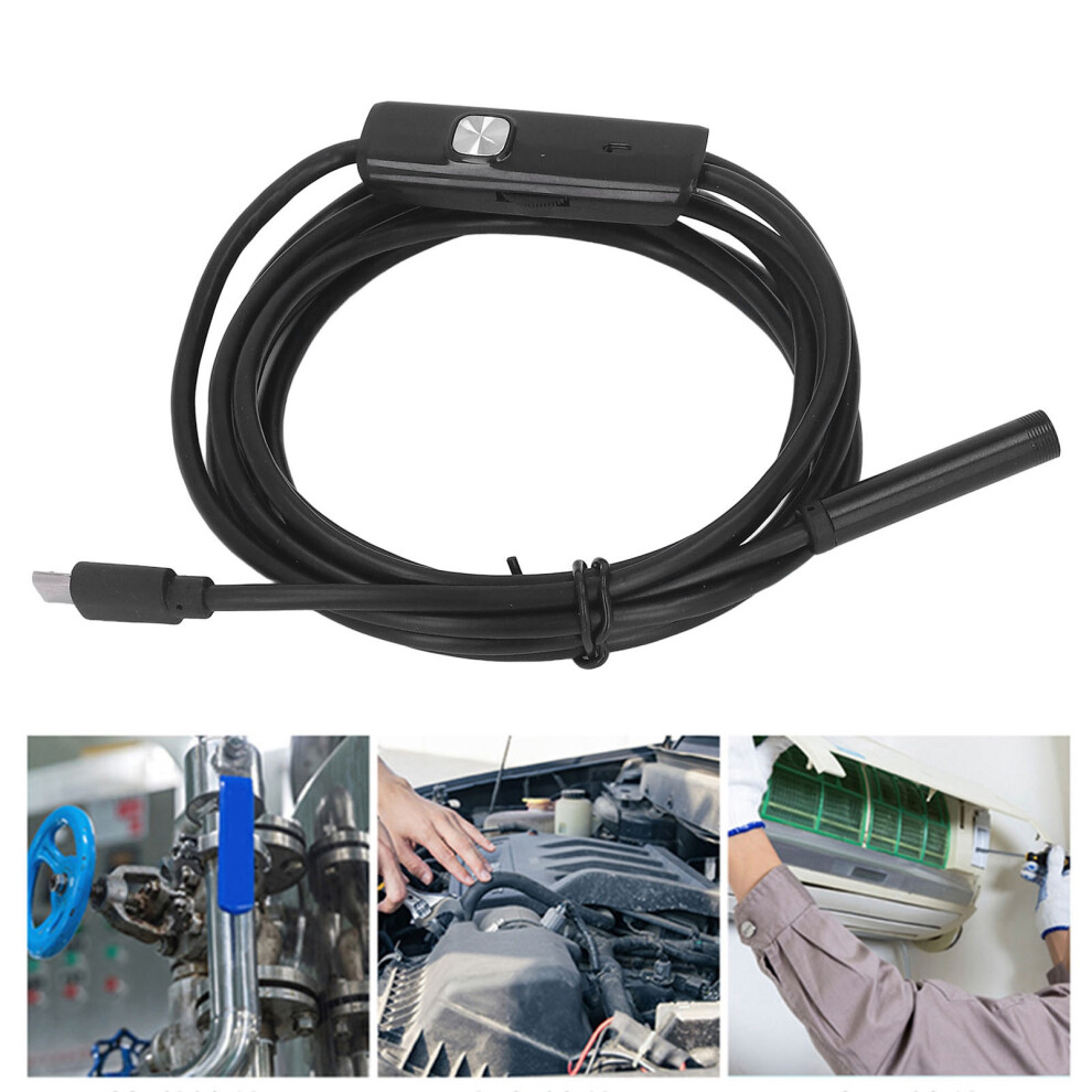76Cm Usb Endoscope 7Mm Probe 6 Led Ip67 For Pipe Inspection Android/Pc 6941363532071
