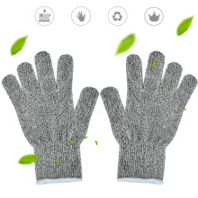 5-Level Anti-Cut Cut Resistant Safety Gloves, Light Gray, S