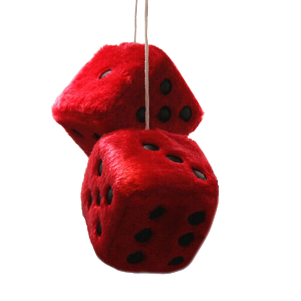 Expressive Plush Dice Hanging Ornament For Car Rear View Mirror 8471363533252