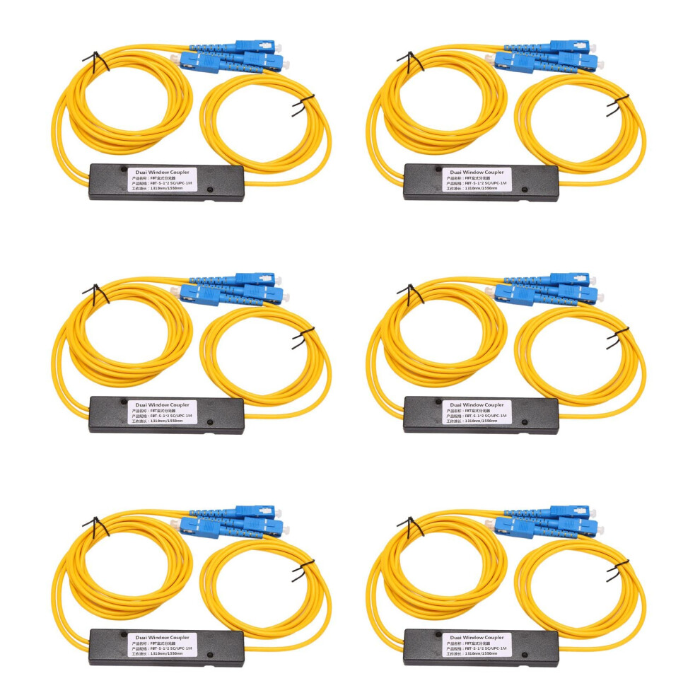 Fiber Optical Splitter 6X Ftth Sc Upc 1X2 Plc Singlemode Fbt Optical Coupler 9339159342046
