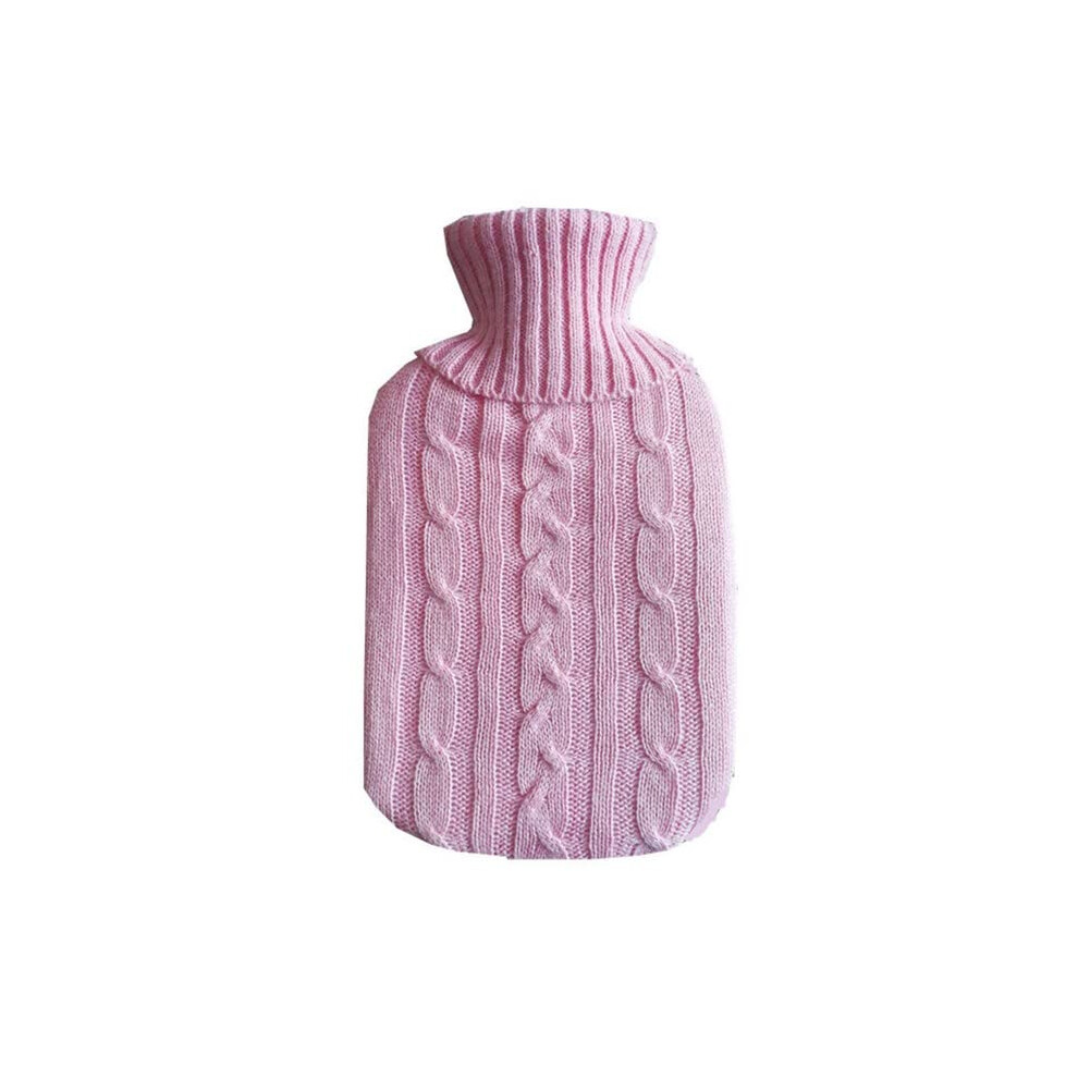 Hot Water Bag 2000ml Capacity With Knitted Pink Cloth Cover Needle Web Cover Hand Warmer Hot Water Bag China