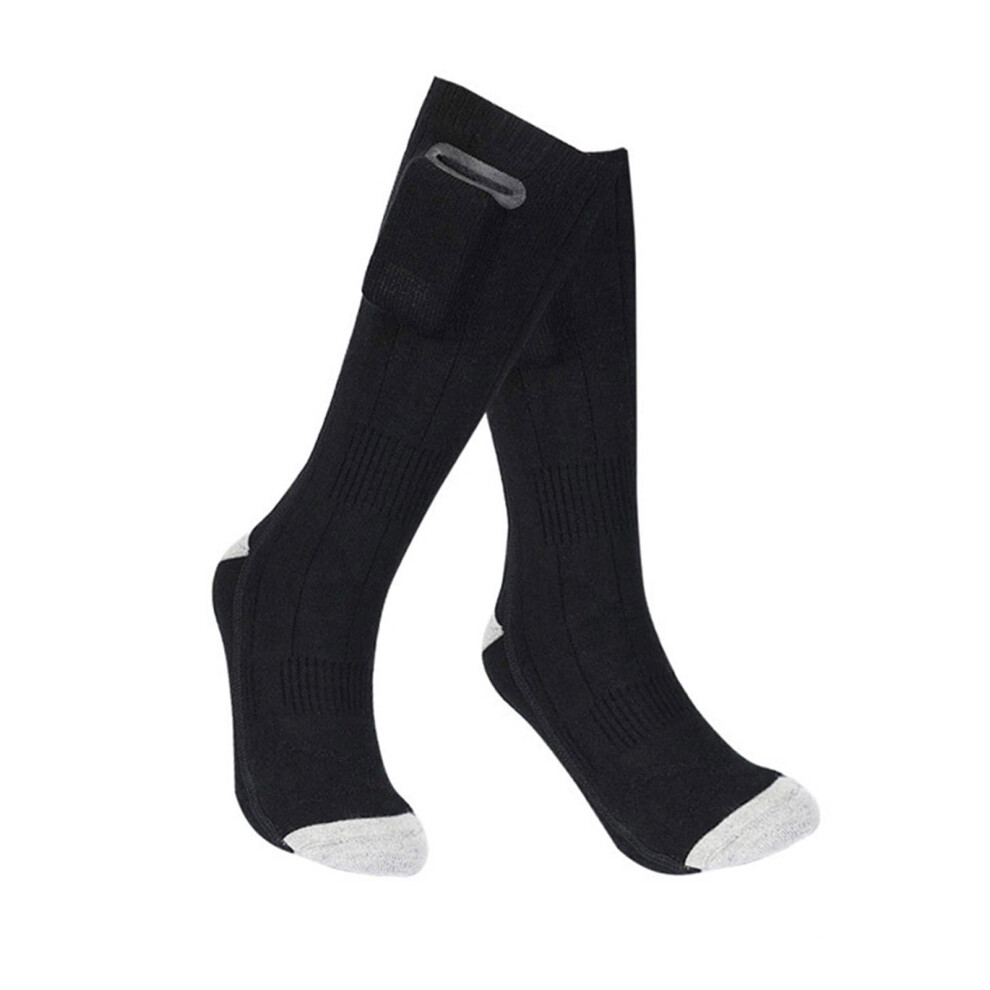 Black Rechargeable Heated Sock Unisex 3Level Heating Batterypowered Winter Foot Warmer