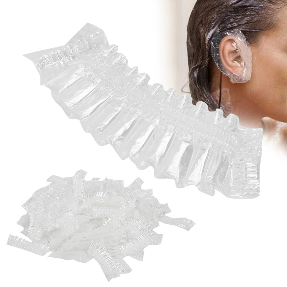 Disposable Elastic Ear Protectors - 100pcs Waterproof Salon Earmuffs