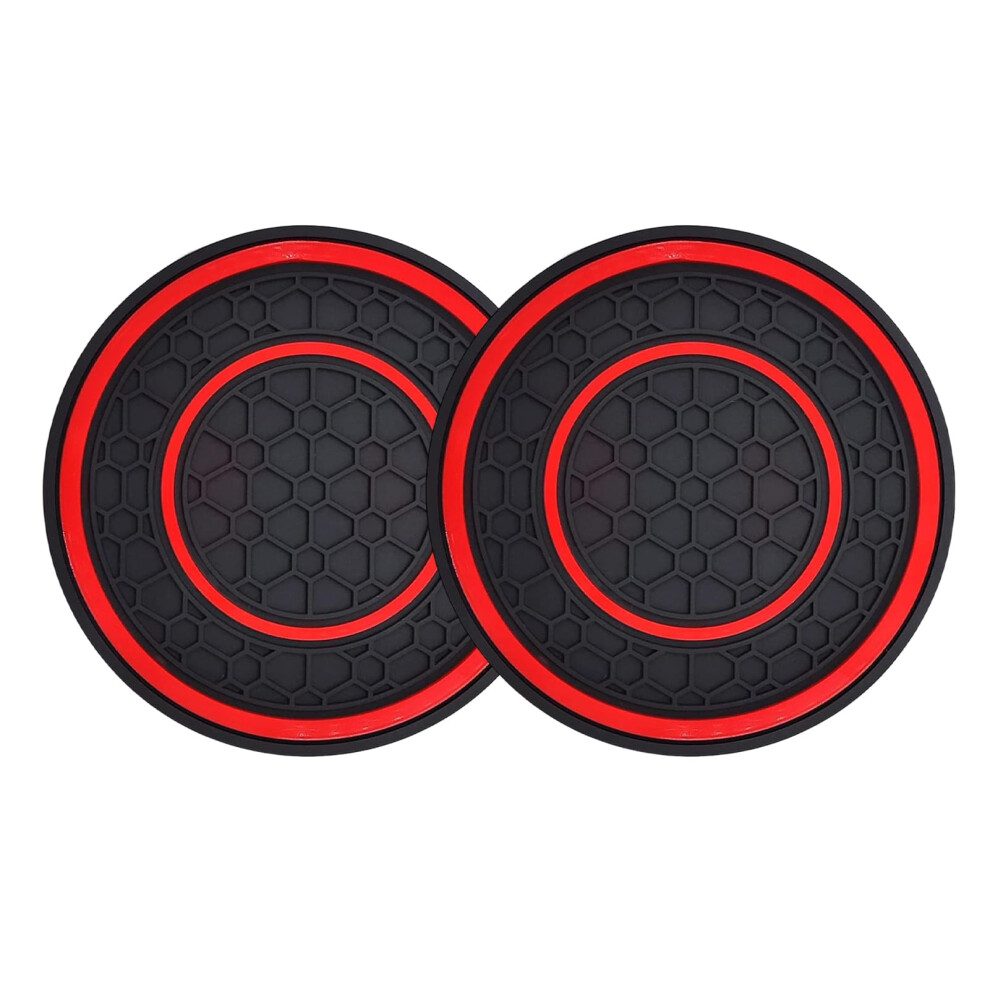 Car Coaster 2Pack Cup Holder Coasters For Car Waterproof Absorbent Nonslip Pad For Teen Drivers Red 9323874077420