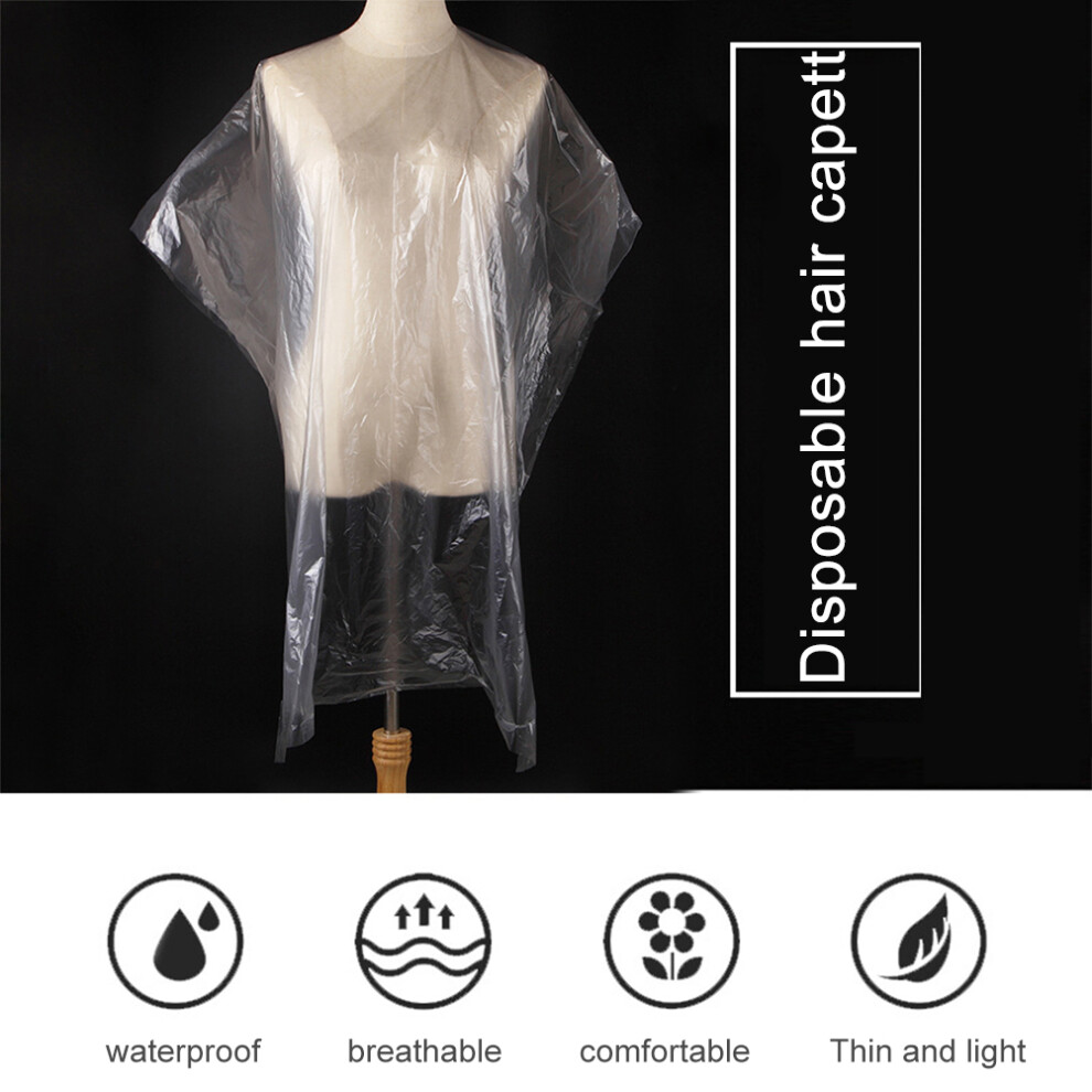 Bulk 50 Waterproof Hair Cutting Capes Disposable Salon Barrier Aprons