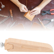 Handgefertigter Polierblock aus Holz und Leder für feine Endbearbeitung & DIY-Oberflächenreparaturen