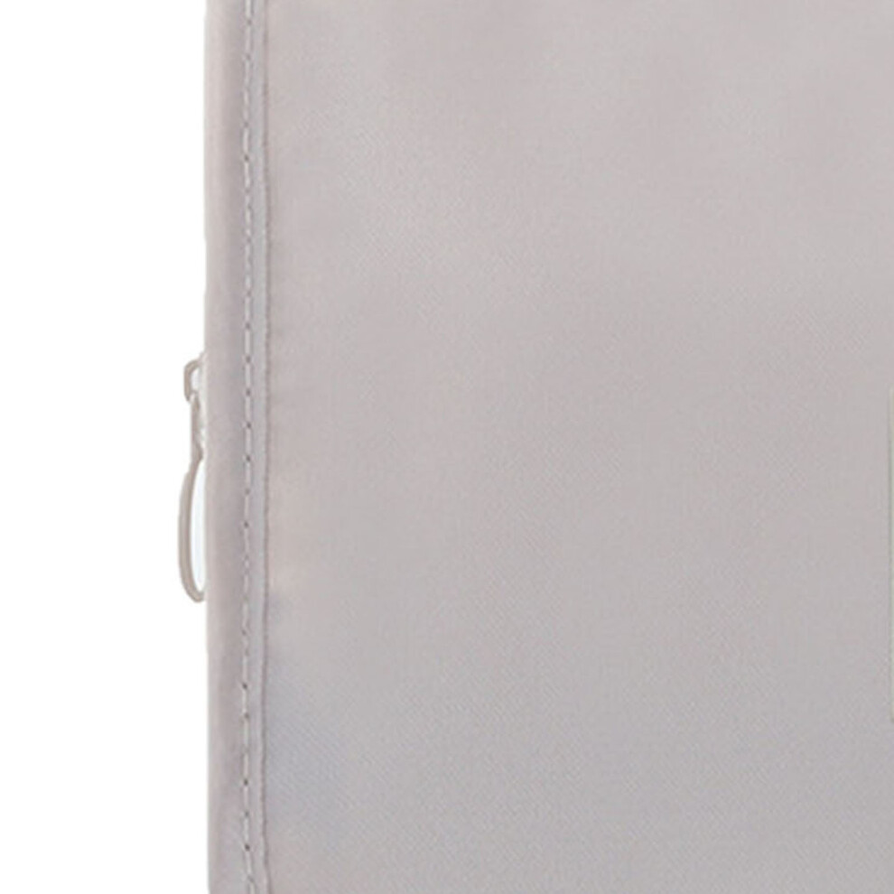 Small Beige Oxford Makeup Bag, 24x9.5x18.5cm, High Capacity Travel Toiletry Pouch-image-OPC-PN6KDXD-NEW