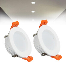 3W LED Recessed Ceiling Spotlights 6000K Cold White Ultra Slim Panel Light Cutout 5055mm AC110240V Downlights 2 Pack
