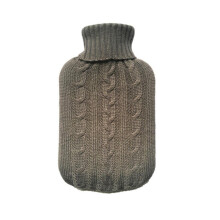 2000ml Knitted Cover For 2L PVC Rubber Hot Water Bottle Bag, Warm Hands And Body, Only Cover, Grey