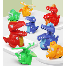 4 Stück Zufällige Dinosaurier-Autos Aufziehspielzeug für Kinder Jungen Mädchen Weihnachten