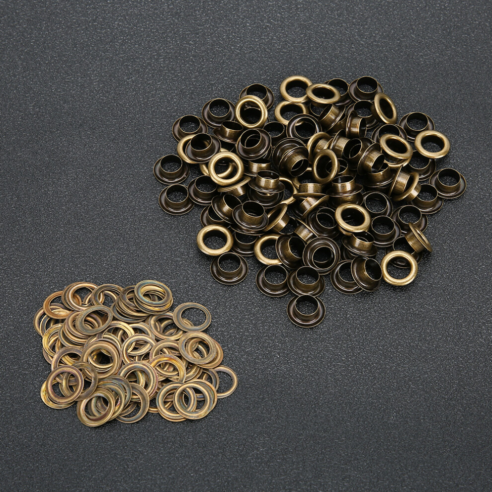 Bronze 8Mm Hollow Rivets 100Pcs For Shoe Repair Hand Made Leather Grommets 8481363538362