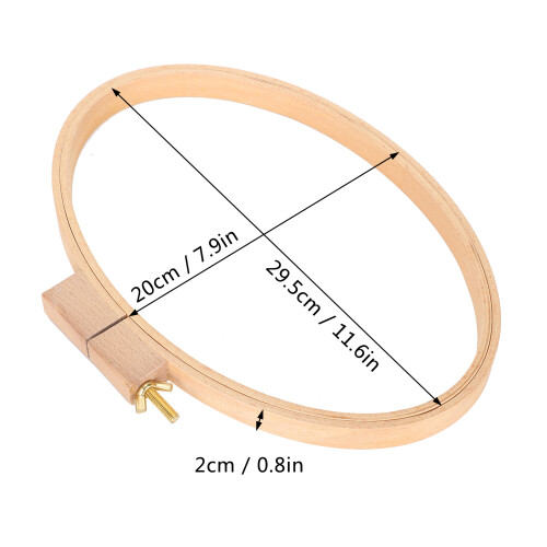 Ovaler Stickrahmen, Holzrahmen, 29,5  20 cm 2