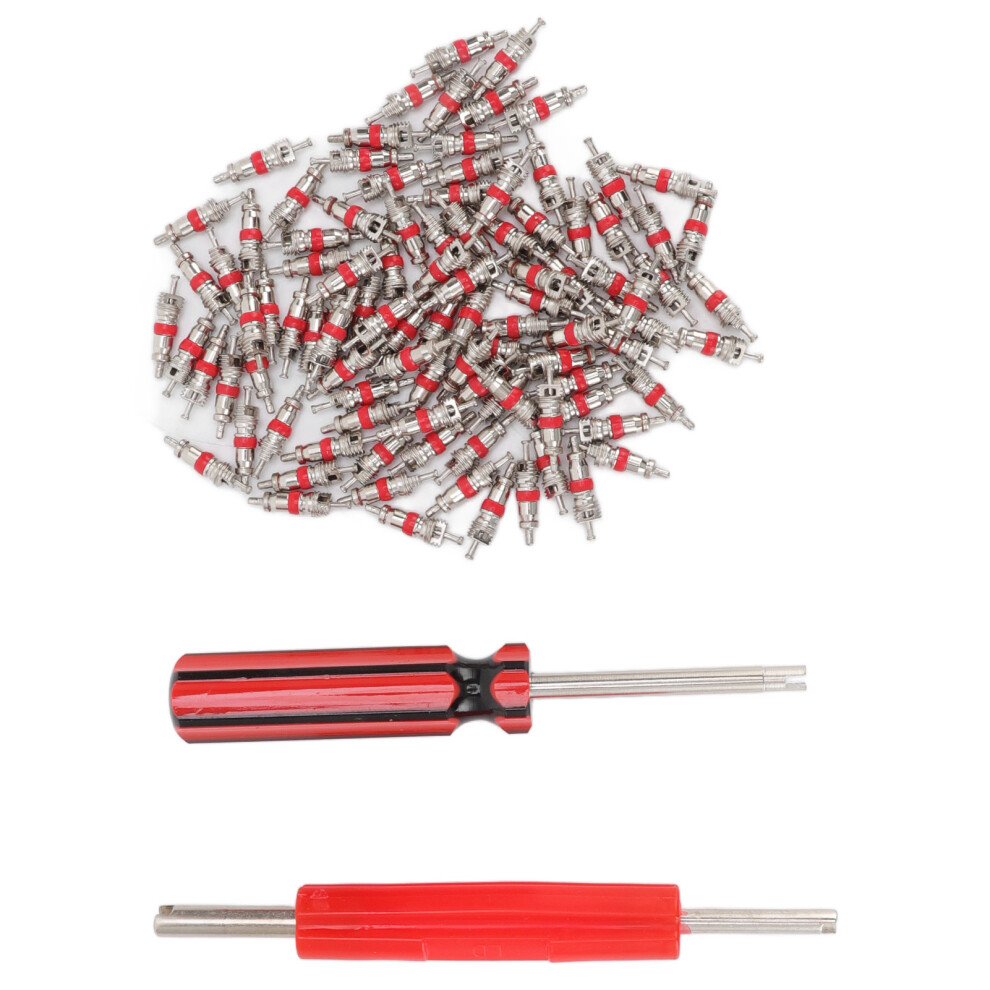 Reliable Valve Core Remover Set With 100Pcs Cores For Car & Bike Tires 4941363539607