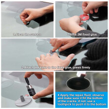 DIY Windshield Repair Kit for Star & Half Moon Cracks - Easy Use