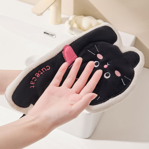 Kinderhandtuch mit zwei Schichten, saugfähig, zur-Schleierkatze 2