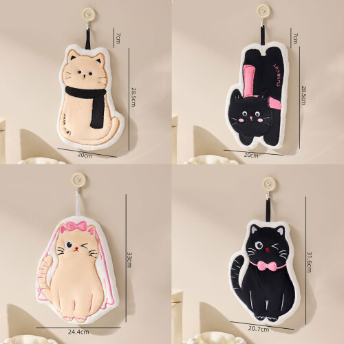 Kinderhandtuch mit zwei Schichten, saugfähig, zur-Schleierkatze 1