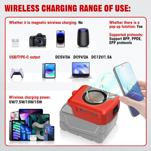 Efficient Refrigerating 18V Radio Device Station 15W Fast Fee 2