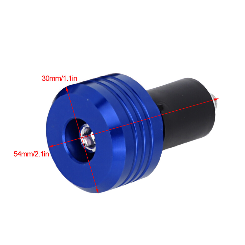 Aluminum Motorcycle Handlebar Grip End Plugs For 22Mm Bars Blue 8441363540833
