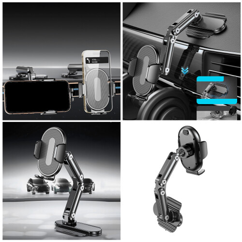 Multiple Angle Car Phone Bracket Aluminum Alloy Adhesive Base 1