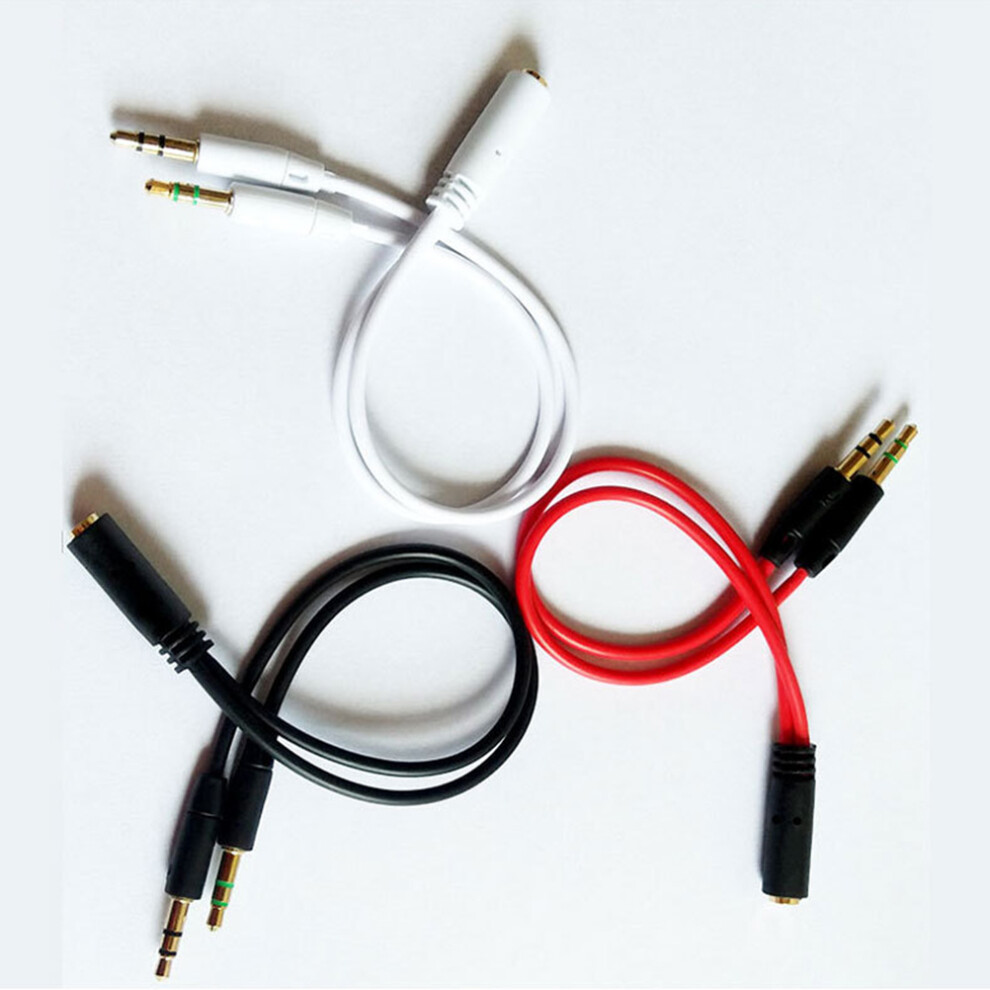 Headphone Mic Splitter For Computer 3.5Mm Female To 2 Male Audio & Mic Splitter 9331363540690