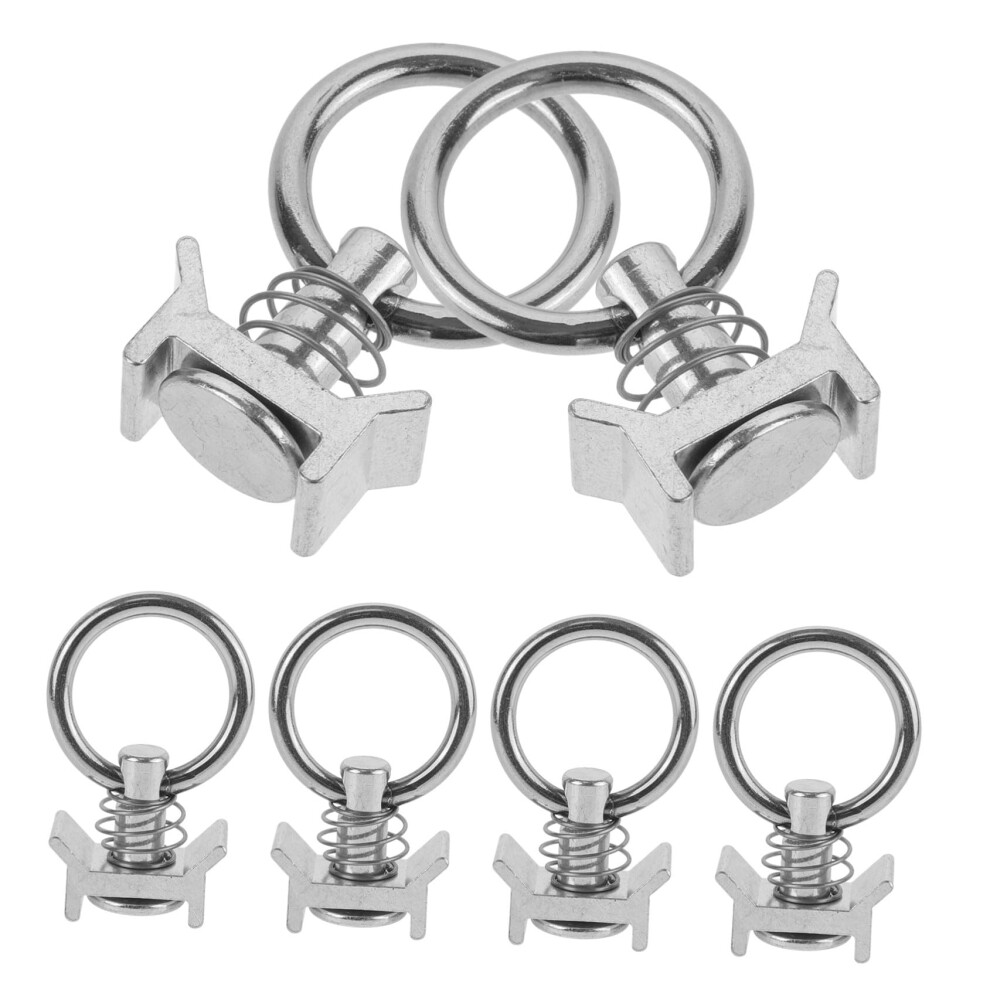 Stainless Steel Single Tie Down Fittings With Oring 6Pack Truck Bed Anchors Heavyduty Tie Down Rings For Trailers 9339159343852