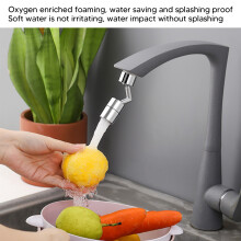 Plastic Faucet Extender 360 Rotating Splash-Proof Tap Aerator - Bathroom &amp; Kitchen