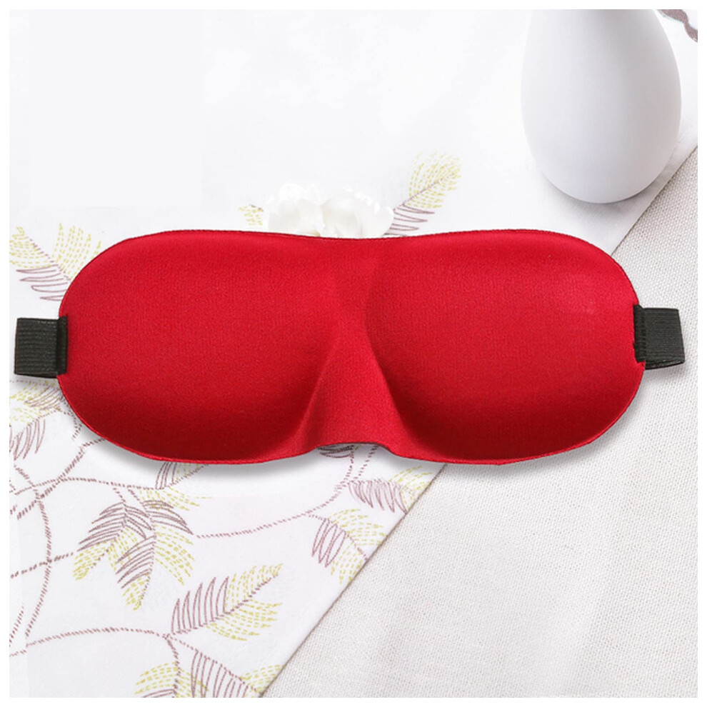 Red Eye Mask For Sleeping 3D Contou Silk Eye Mask Soft Travel Sleep Mask Size Upgrade