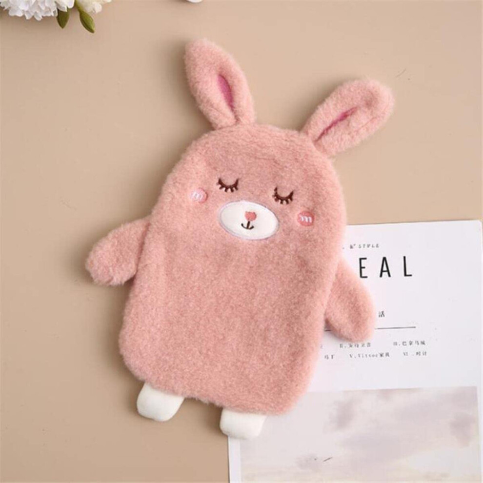 350ML Cute Cartoon Plush Hot Water Bottle Hand Warmer Water Bag ExplosionProof 350ML Capacity Plush Cover