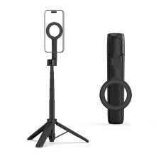 Aluminum Magnetic Phone Tripod Stick With Cold Shoe Mount And