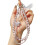 Decorative Phone Case Charm Beaded Mobile Phone Chain-Pink 1