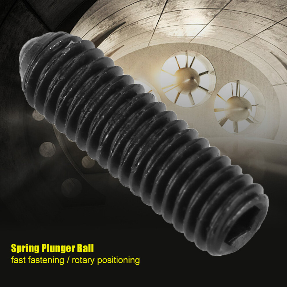 Hex Socket M3 Steel Ball Spring Plungers Set 10Pcs Carbon Steel 12Mm Length 9441363549767