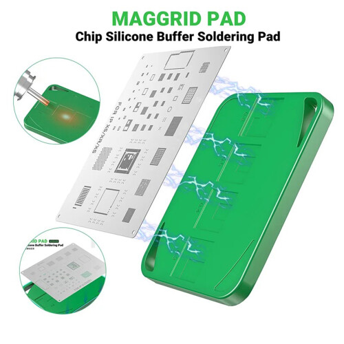 Ergonomische magnetische siliconen stencilmat voor 1