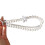 String Chain Beaded Chain Strap Decorative Phone Case-White 1