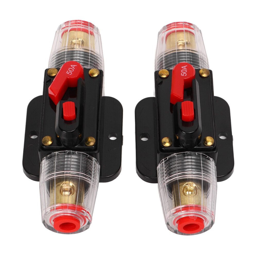 12-24V 50A Inline Circuit Breaker With Reset Fuse Holder For Car & Marine 6941363550686