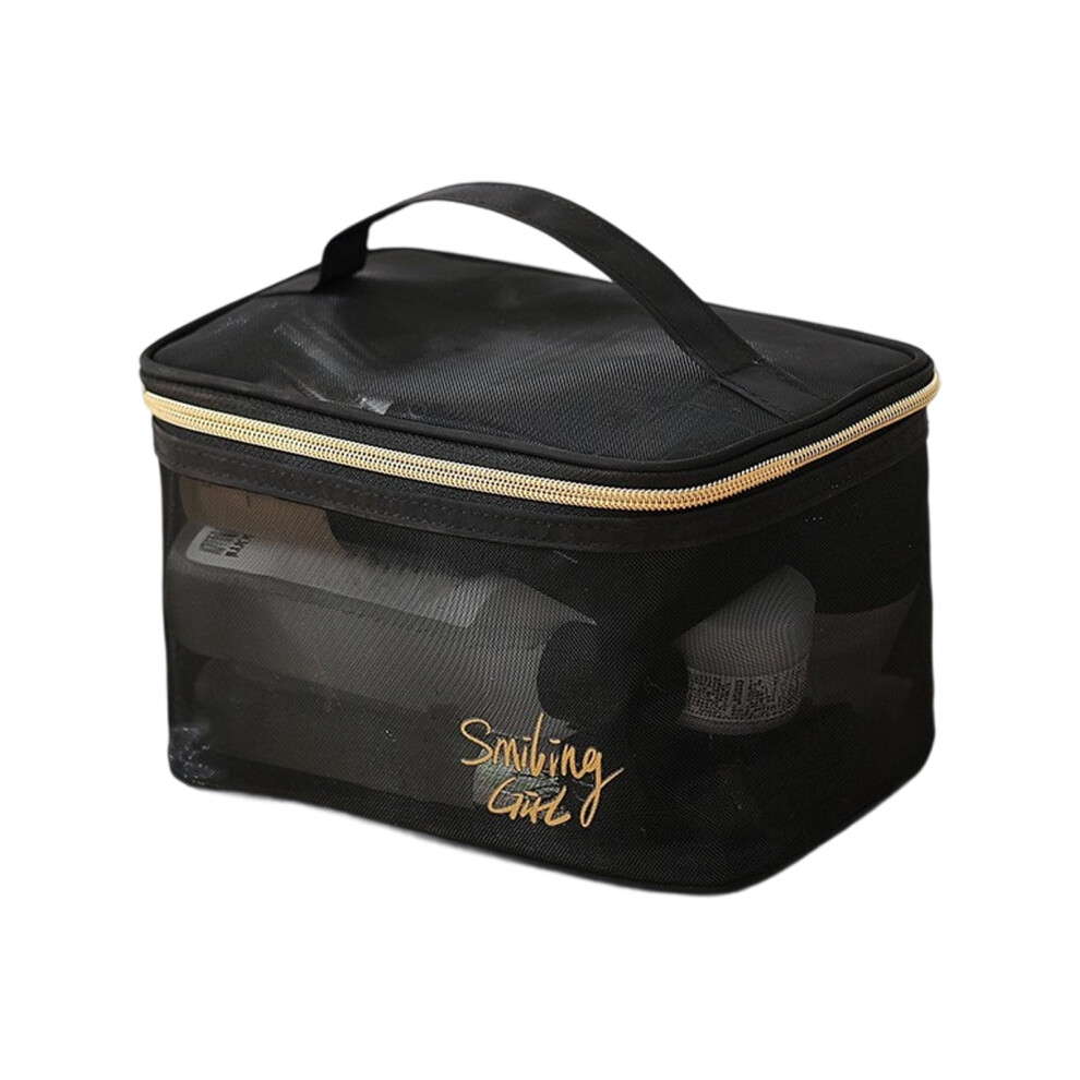 Large Capacity Clear Mesh Cosmetic Bag Travel-Square bag