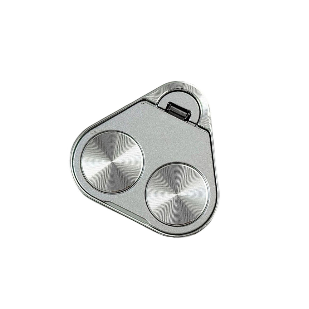 Portable Phone Finger Grip 360 Rotations Double Circles- Silver 7751000406974