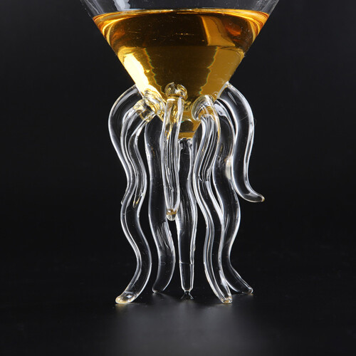 Transparentes Oktopus-Cocktailglas 100 ml, 13 cm  9 cm